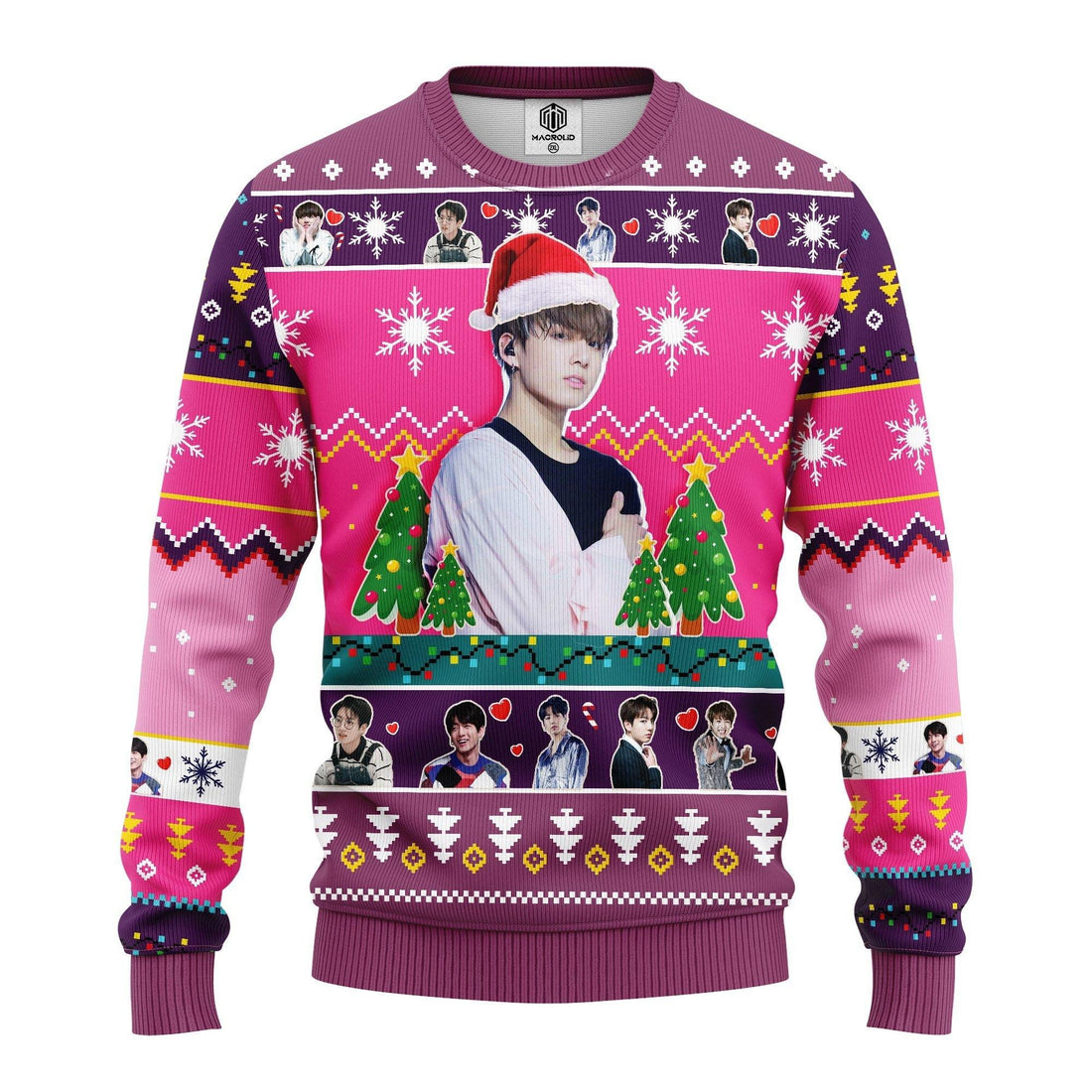 Bts Music Band Merry Xmas Gifts, Jungkook Santa Ugly Christmas Sweater 254
