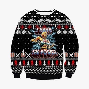 He-man Christmas Ugly Sweater, He-man Christmas Gift, He Man I Have The Power Christmas Shirt