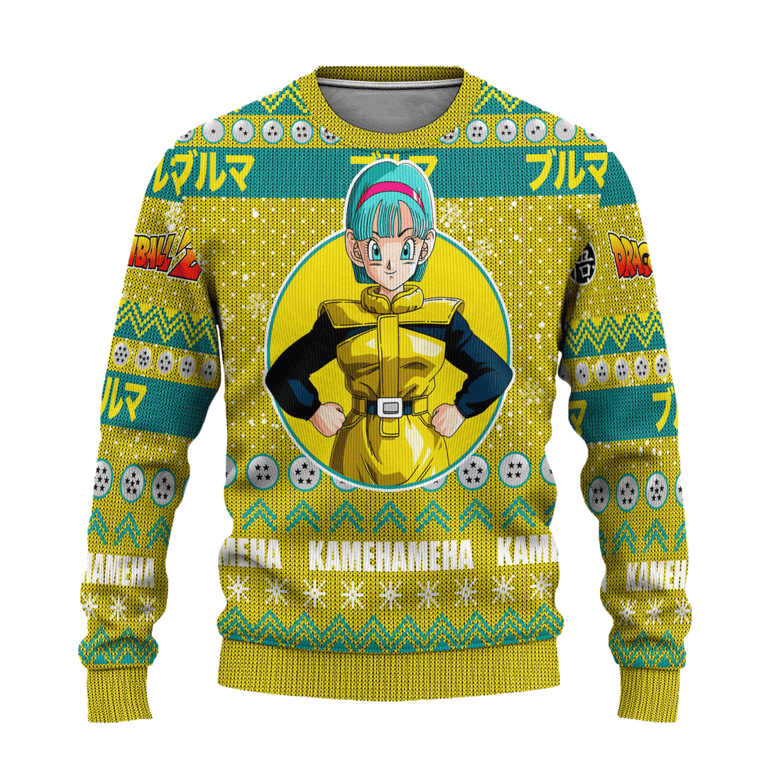Dragon Ball Anime Bunma 16 Ugly Sweater Gifts, Dragon Ball Anime Gift Fan Ugly Sweater
