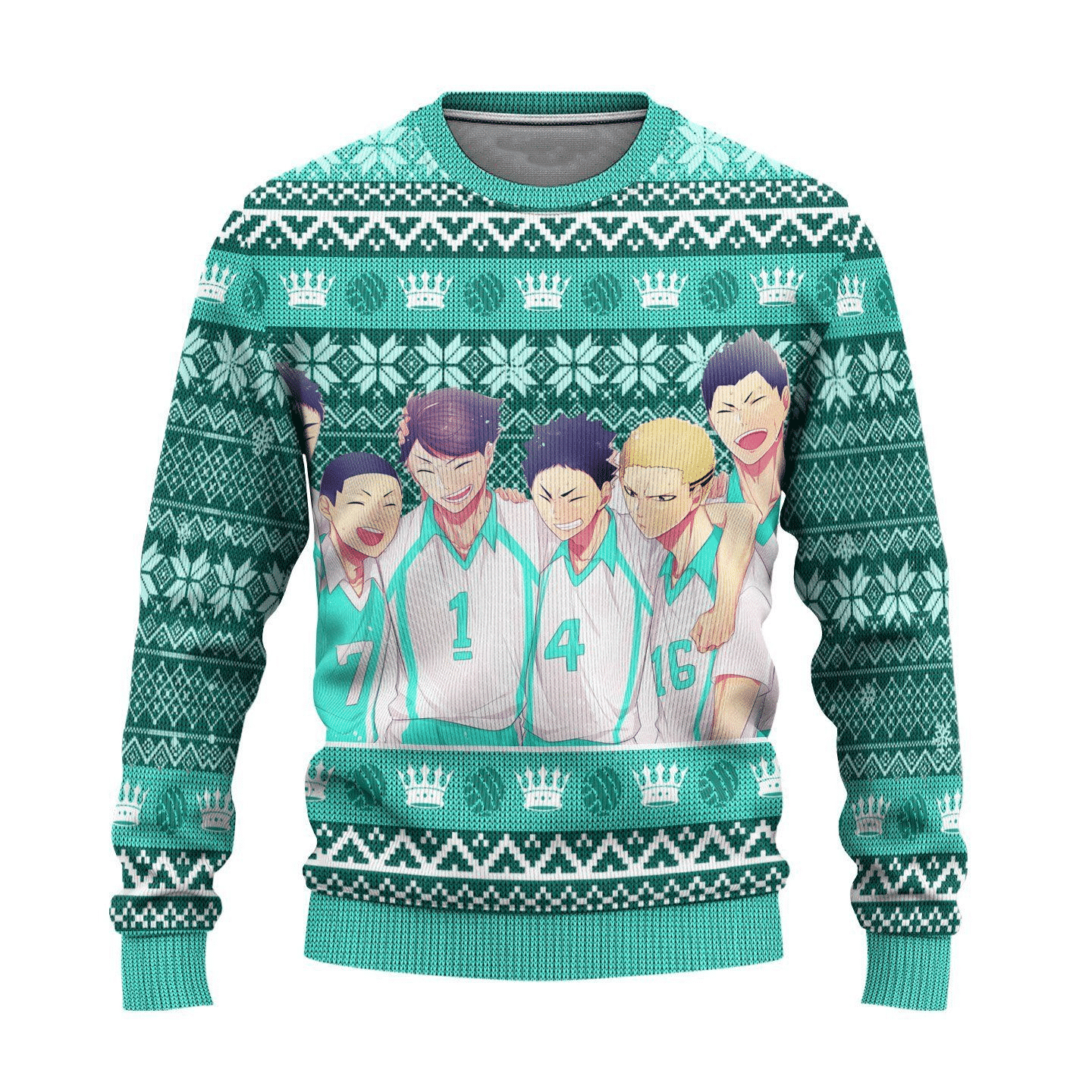 Haikyuu Anime Aoba Johsai High 11 Ugly Sweater Gifts, Haikyuu Anime Gift Fan Ugly Sweater