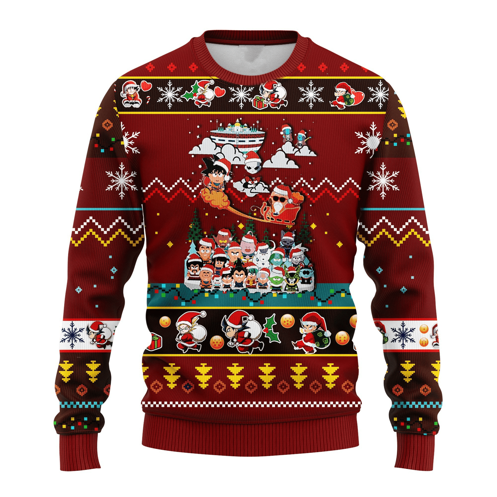 Dragon Ball Anime Christmas 13 Ugly Sweater Gifts, Dragon Ball Anime Gift Fan Ugly Sweater