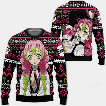 Demon Slayer Kimetsu No Yaiba Anime Mitsuri Kanroji 31 Ugly Sweater, Demon Slayer Anime Gift Fan Ugly Sweater