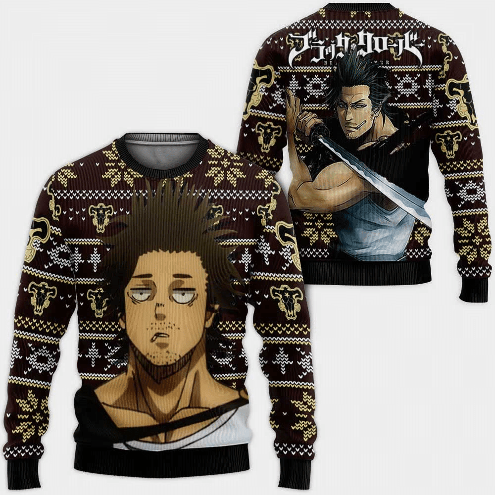 Black Clover Anime Sukehiro Yami 18 Ugly Sweater Gifts, Black Clover Anime Gift Fan Ugly Sweater
