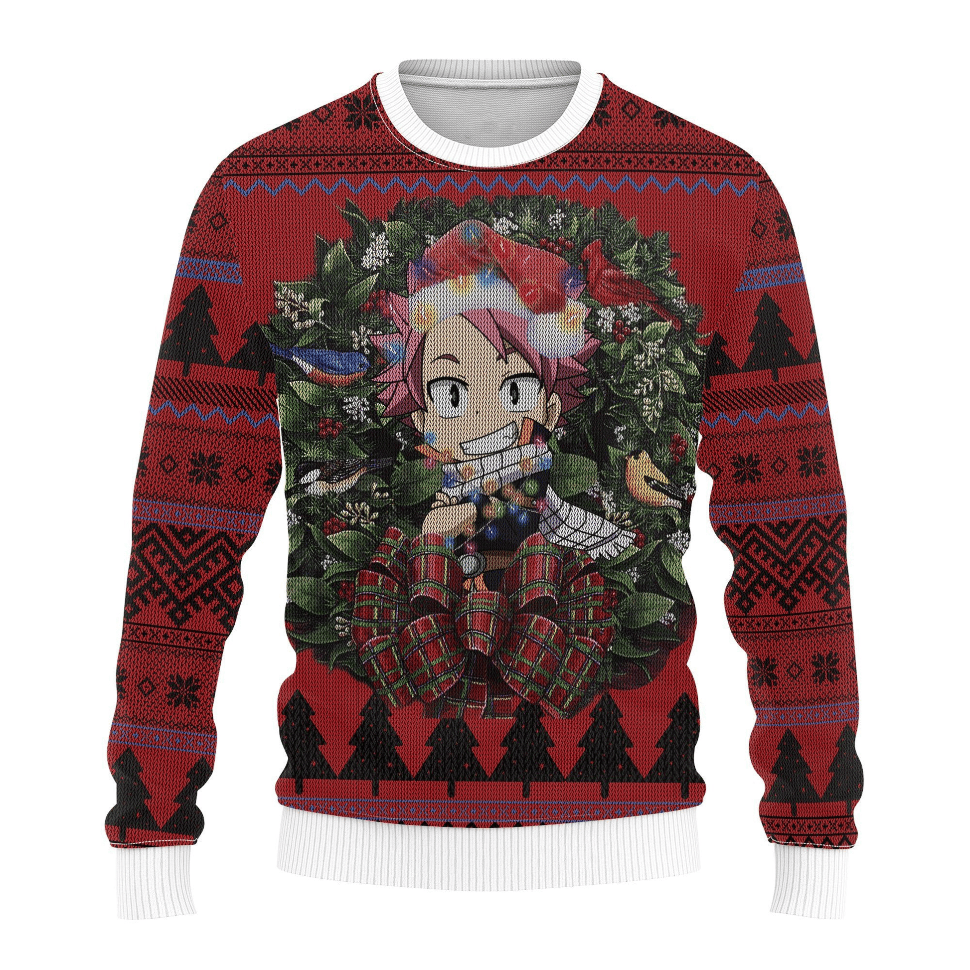 Fairy Tail Anime Natsu 12 Ugly Sweater Gifts, Fairy Tail Anime Gift Fan Ugly Sweater
