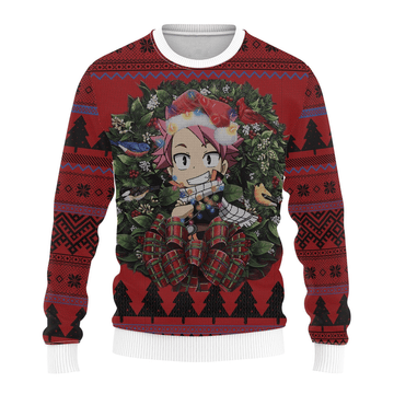 Fairy Tail Anime Natsu 12 Ugly Sweater Gifts, Fairy Tail Anime Gift Fan Ugly Sweater