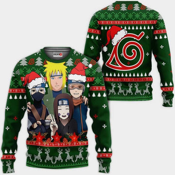 Konoha Team Minato Ugly Christmas Naruto Anime Xmas 1k415 Gifts ,naruto Anime Xmas Christmas Gift Fan