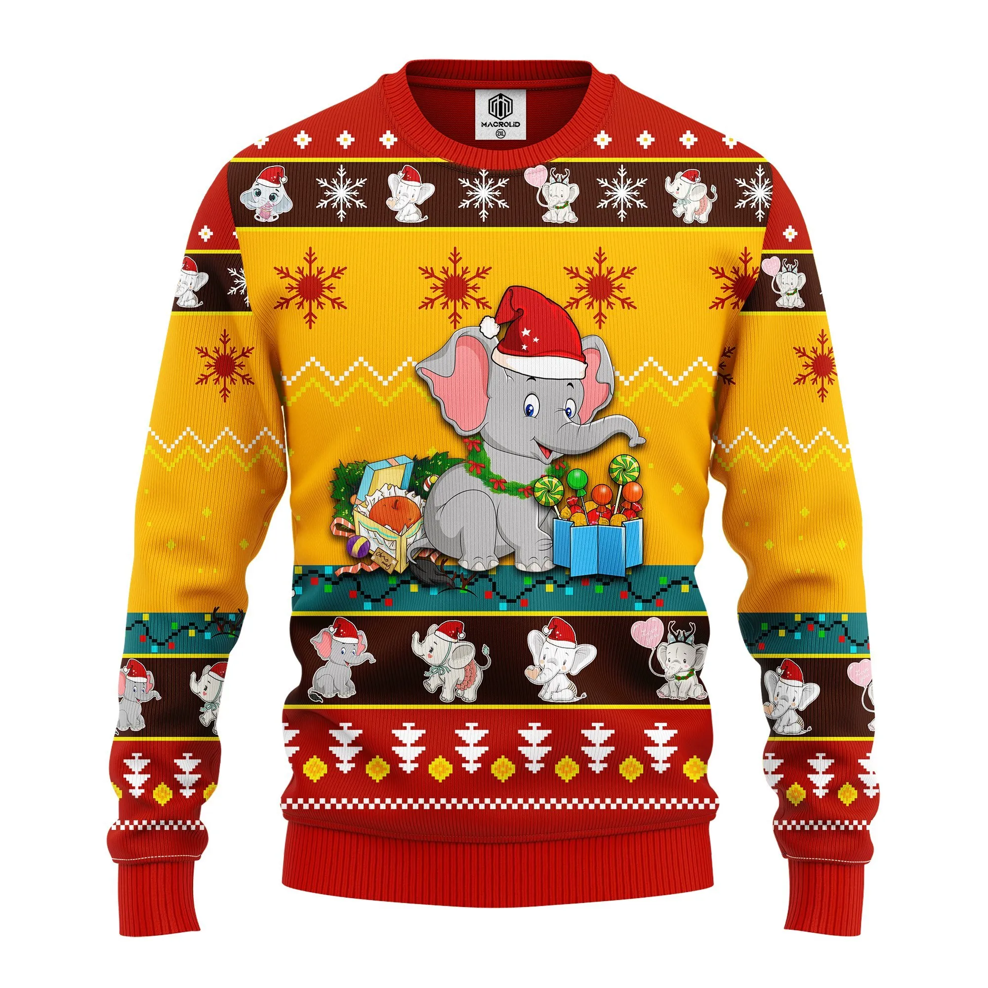 Dumbo The Flying Elephant Merry Xmas Gift Ugly Christmas Sweater 338