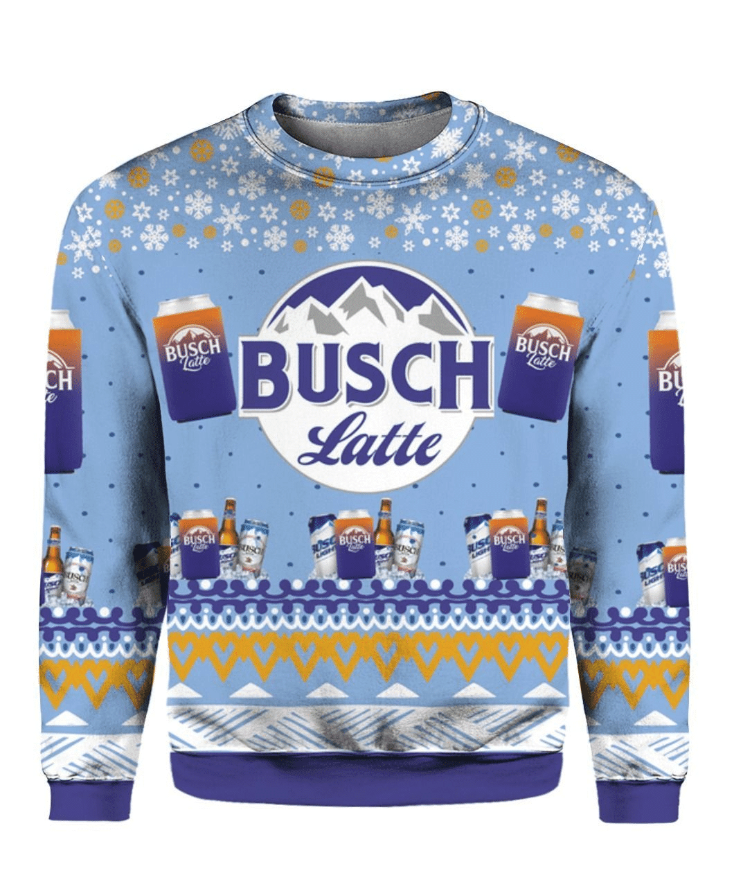 Busch Latte Beer 1 Ugly Sweater Gifts, Busch Latte Beer Gift Fan Ugly Sweater