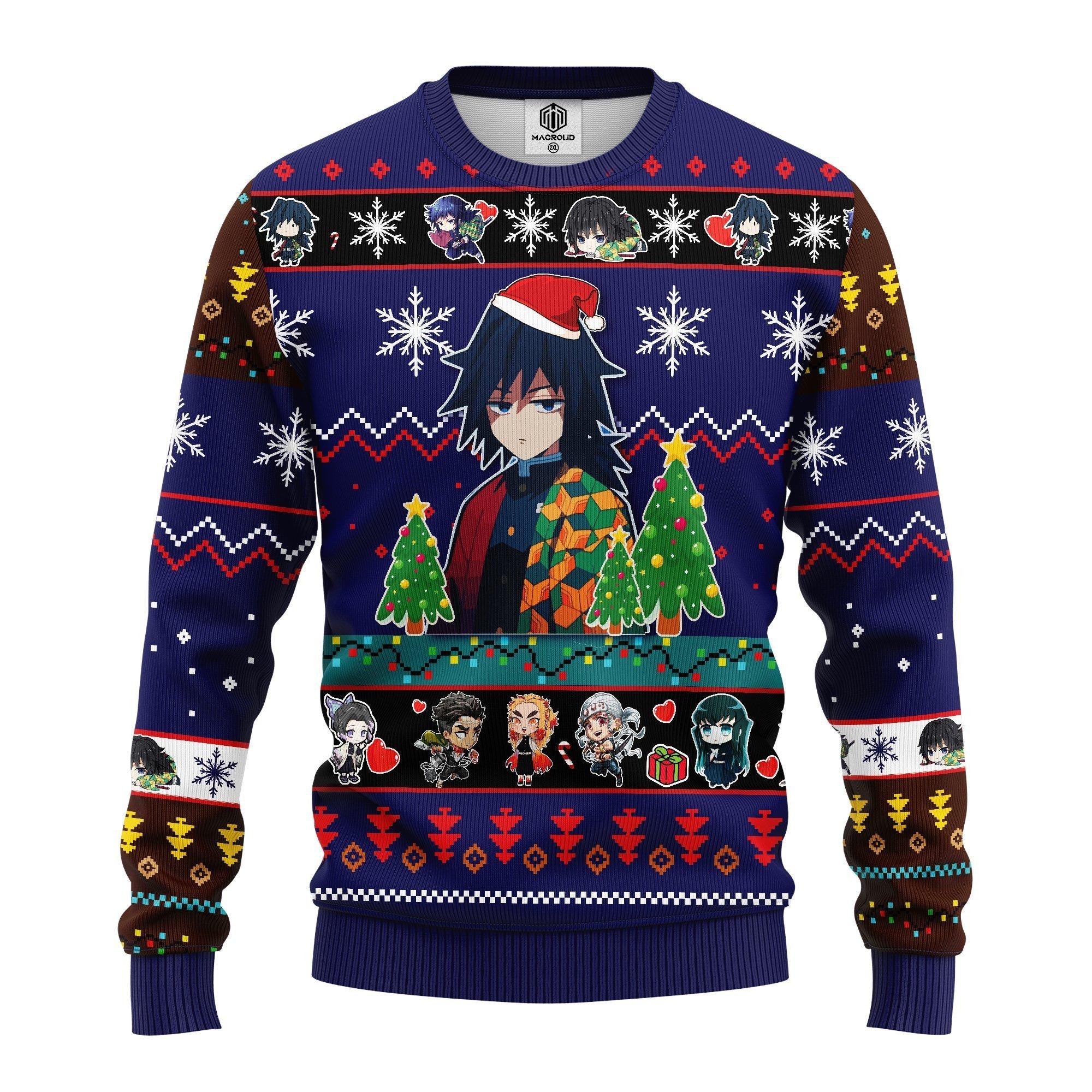 Giyu Tomioka Christmas Demon Slayer Anime Ugly Christmas Sweater 264