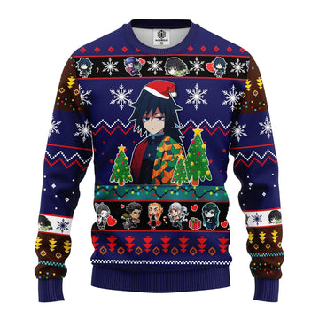 Giyu Tomioka Christmas Demon Slayer Anime Ugly Christmas Sweater 264