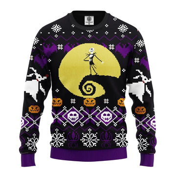 Jack Skellington Pumpkin King Nightmare Before Christmas Ugly Christmas Sweater
