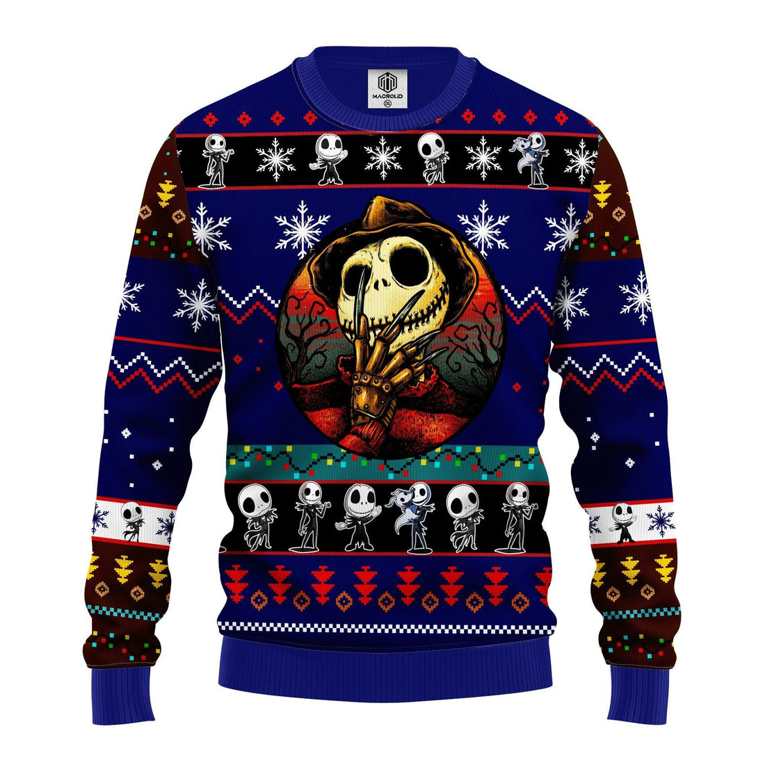 Jack Skellington Freddy Krueger Xmas Ugly Christmas Sweater