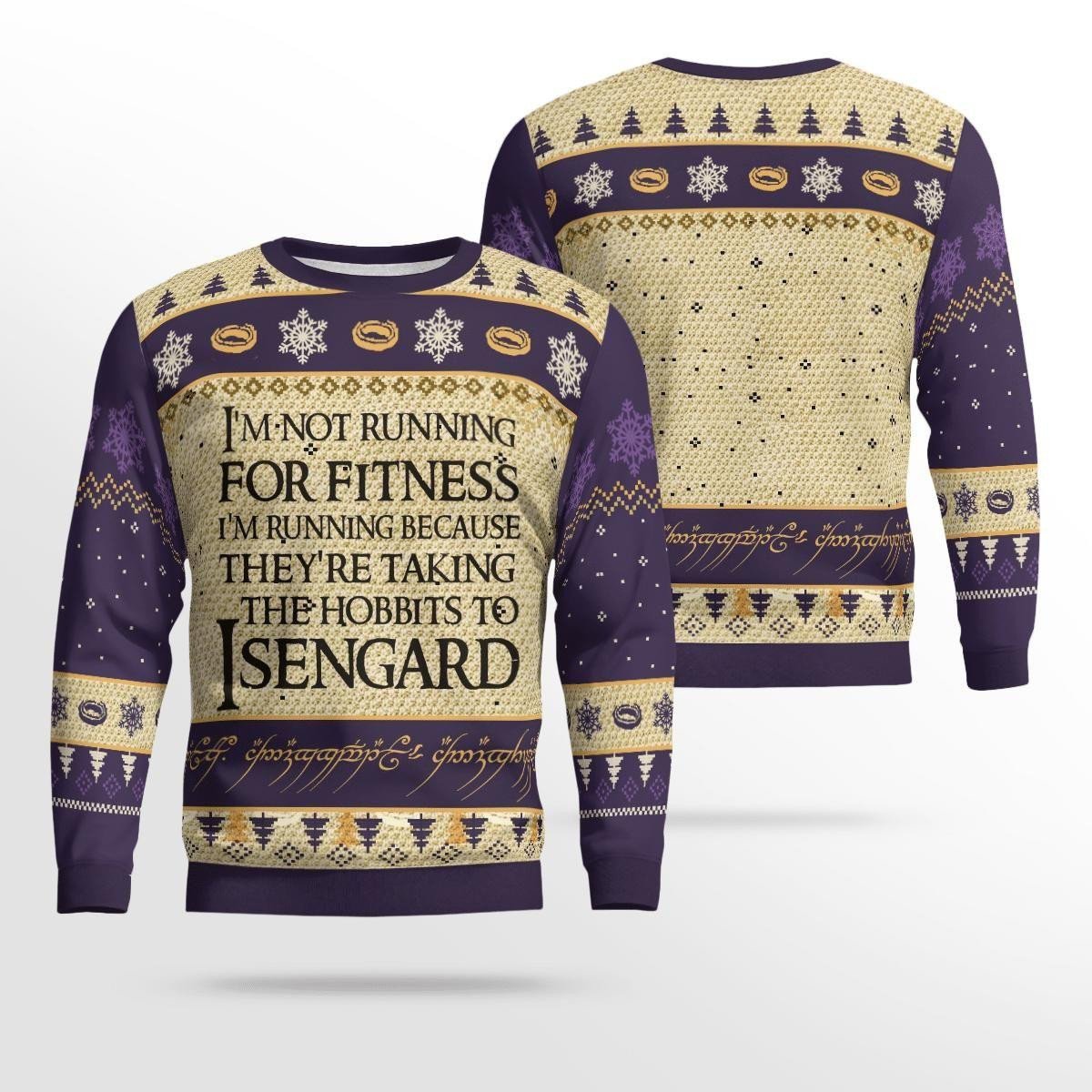 Lord Of The Rings I'm Not Running For Fitness Lotr Ugly Sweater, Christmas Gift , Lord Of The Rings I'm Not Running For Fitness Lotr Ugly Sweater