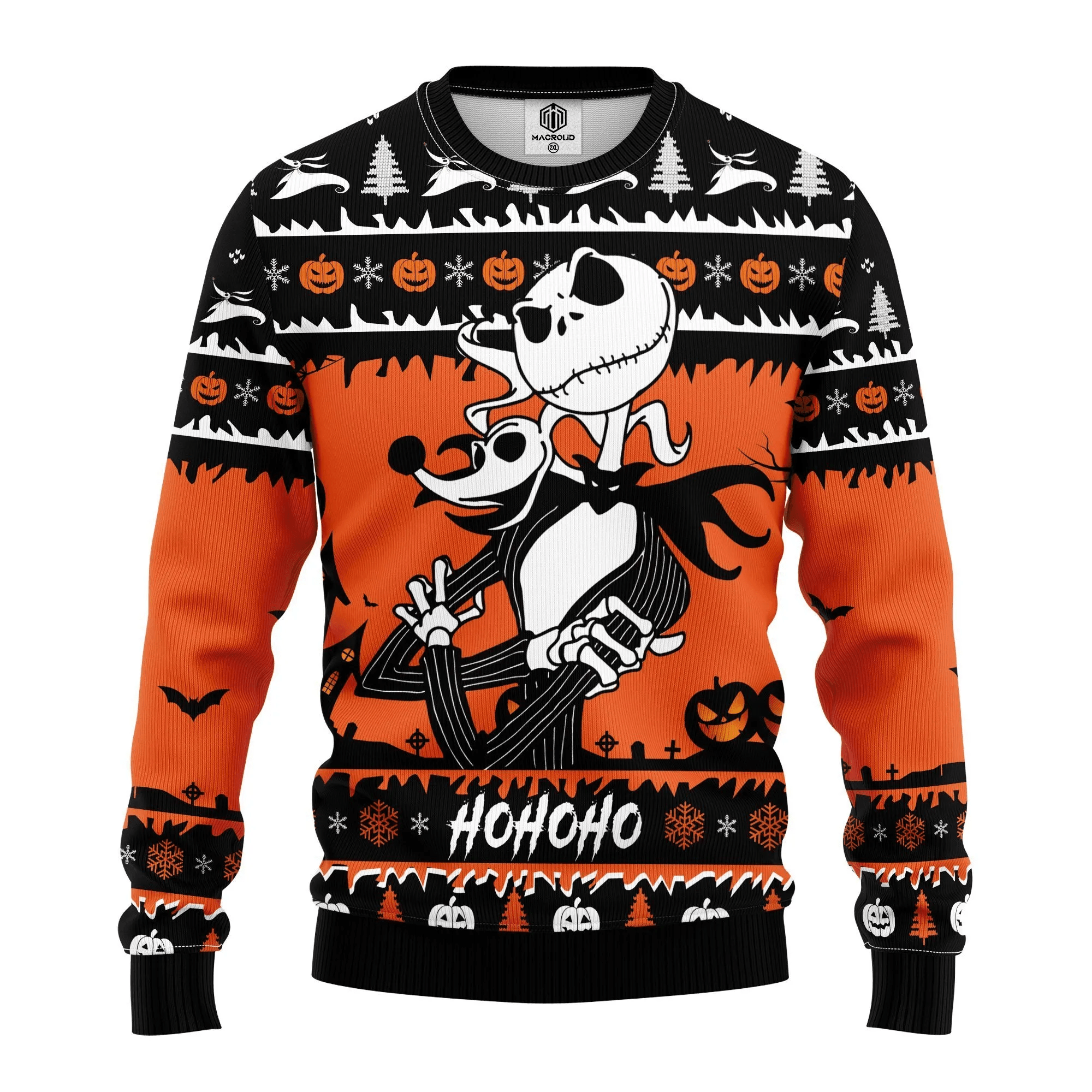 Jack And Zero Nightmare Before Christmas Ugly Christmas Sweater 255