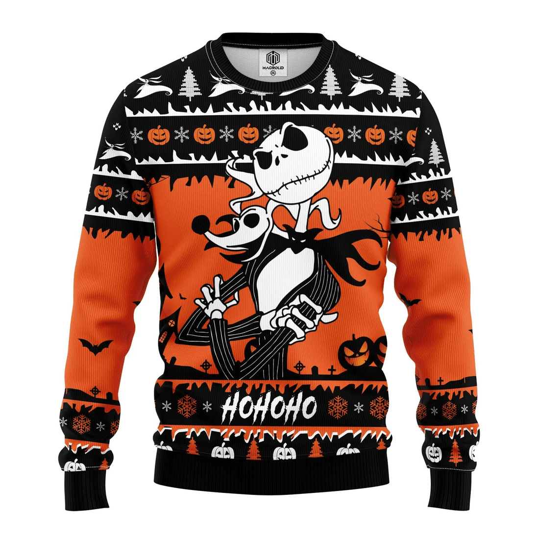 Jack And Zero Nightmare Before Christmas Ugly Christmas Sweater 255