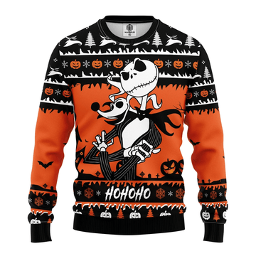 Jack And Zero Nightmare Before Christmas Ugly Christmas Sweater 255