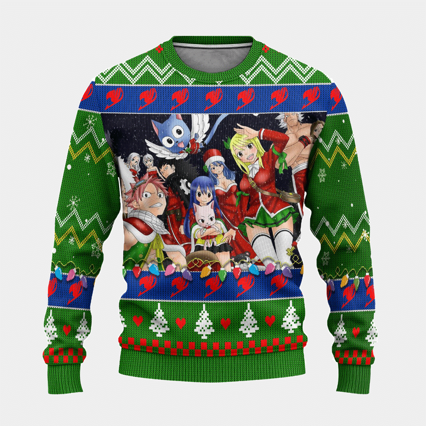 Fairy Tail Anime Christmas 6 Ugly Sweater Gifts, Fairy Tail Anime Gift Fan Ugly Sweater