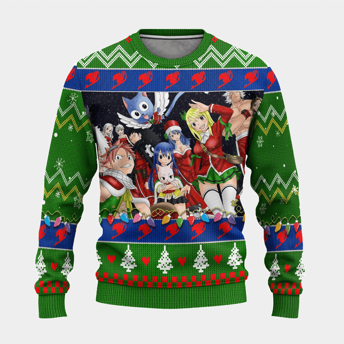 Fairy Tail Anime Christmas 6 Ugly Sweater Gifts, Fairy Tail Anime Gift Fan Ugly Sweater