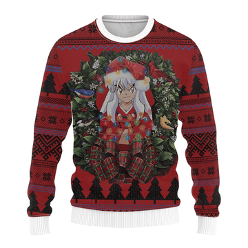 Inuyasha Anime 3 Ugly Sweater Gifts, Inuyasha Anime Gift Fan Ugly Sweater