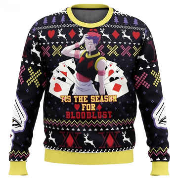 Hunter X Hunter Anime Hisoka 3 Ugly Sweater Gifts, Hunter X Hunter Anime Gift Fan Ugly Sweater