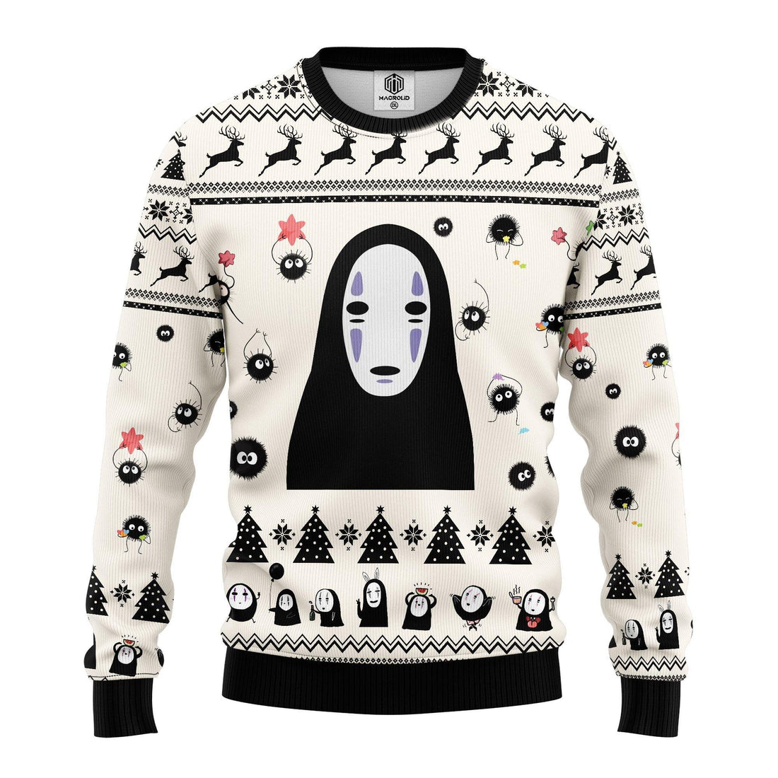 Funny No Face Studio Ghibli Ugly Christmas Sweater