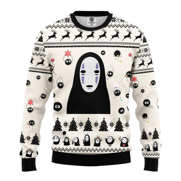 Funny No Face Studio Ghibli Ugly Christmas Sweater