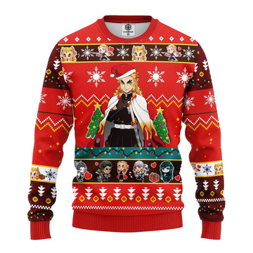 Kyojuro Rengoku Demon Slayer Anime Ugly Christmas Sweater 275