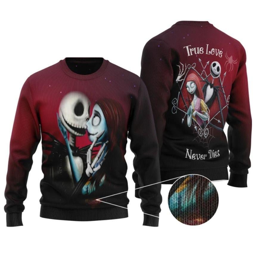 Jack Skellington And Sally Christmas Ugly Sweater, Jack Skellington And Sally Christmas Gift, Jack Skellington And Sally Christmas Shirt