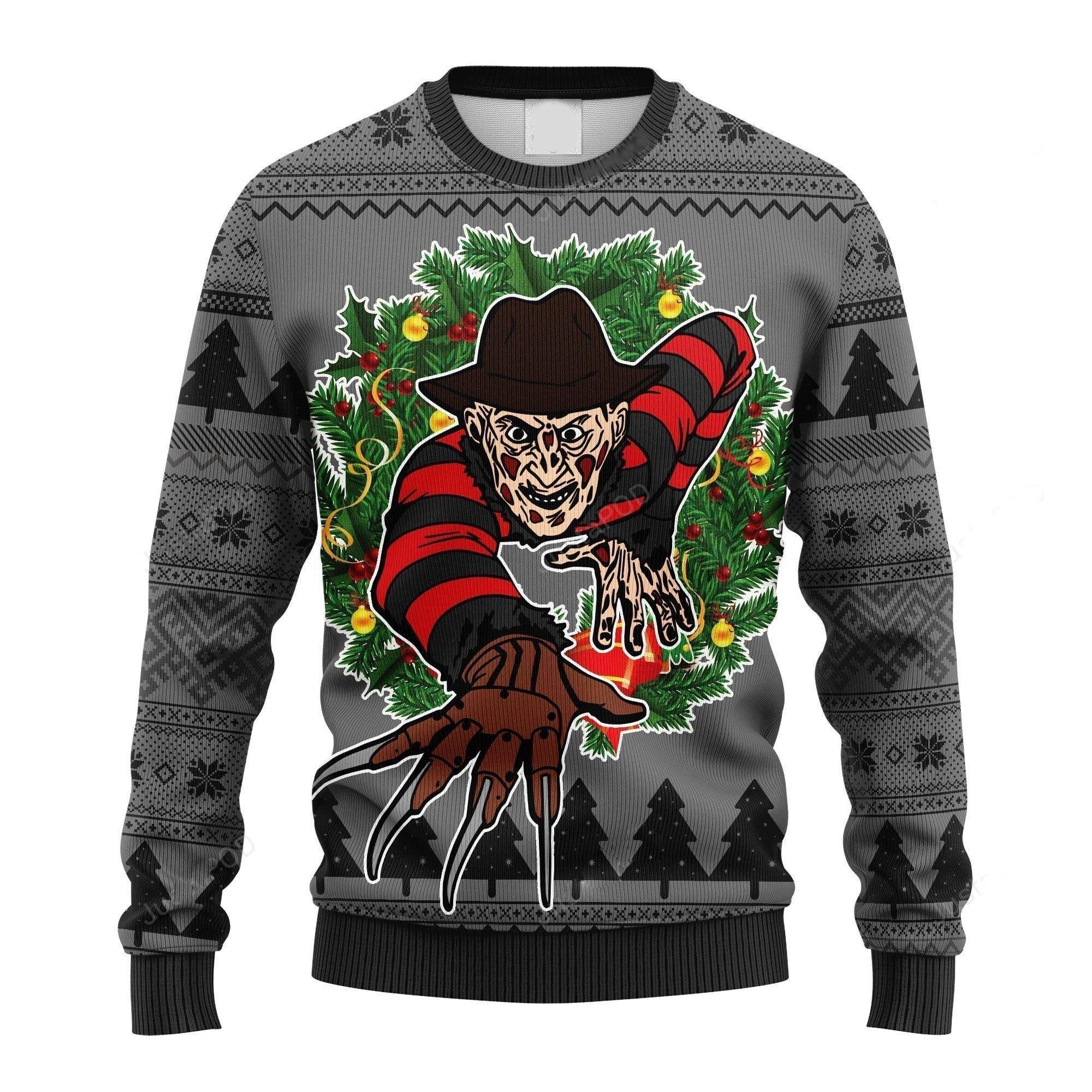 Freddy Krueger Ugly Sweater, Freddy Krueger Sweater, Freddy Krueger Christmas Gift, Freddy Krueger Shirt