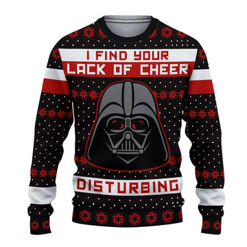 Darth Vader Starwars 2 Ugly Sweater, Darth Vader Starwars Christmas Gift, Darth Vader I Find Your Lack Of Cheer Disturbing Shirt