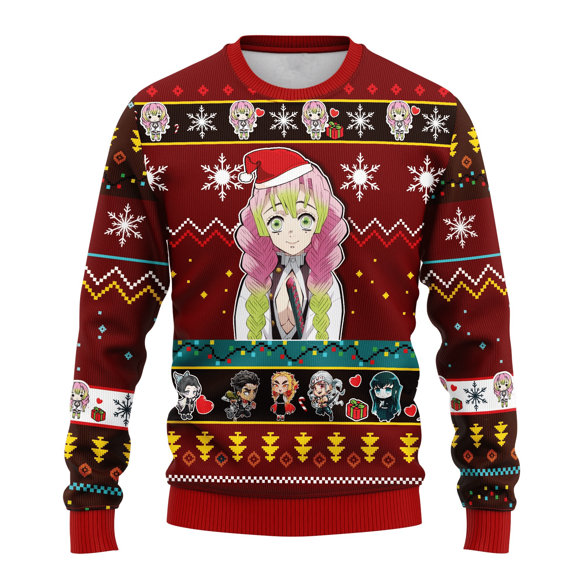 Demon Slayer Kimetsu No Yaiba Anime Mitsuri Kanroji 33 Ugly Sweater, Demon Slayer Anime Gift Fan Ugly Sweater