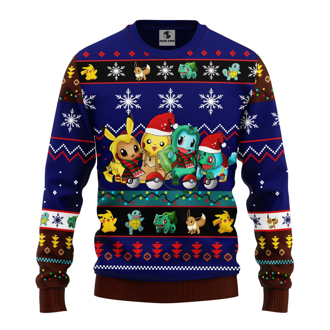 Cute Santa Pokemon Ugly Christmas Sweater 205