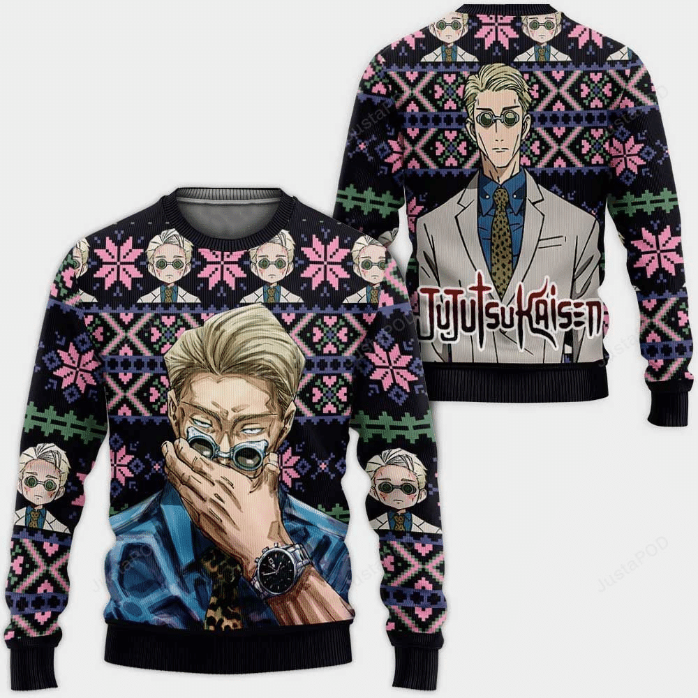Jujutsu Kaisen Anime Kento Nanami 10 Ugly Sweater Gifts, Jujutsu Kaisen Anime Gift Fan Ugly Sweater