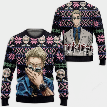 Jujutsu Kaisen Anime Kento Nanami 10 Ugly Sweater Gifts, Jujutsu Kaisen Anime Gift Fan Ugly Sweater