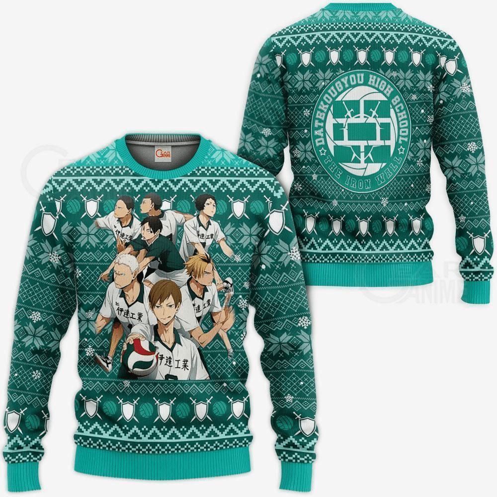 Haikyuu Anime Dateko 7 Ugly Sweater Gifts, Haikyuu Anime Gift Fan Ugly Sweater