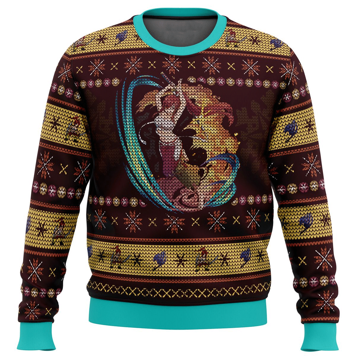 Fairy Tail Anime Sword Magic Erza Scarlet 10 Ugly Sweater Gifts, Fairy Tail Anime Gift Fan Ugly Sweater