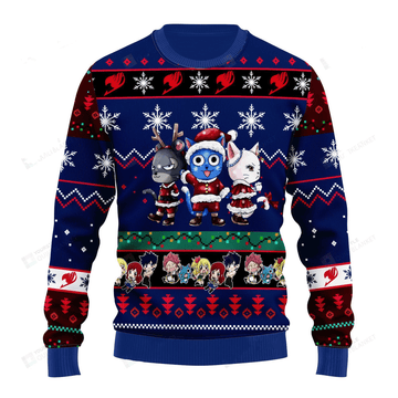 Fairy Tail Anime Christmas 5 Ugly Sweater Gifts, Fairy Tail Anime Gift Fan Ugly Sweater