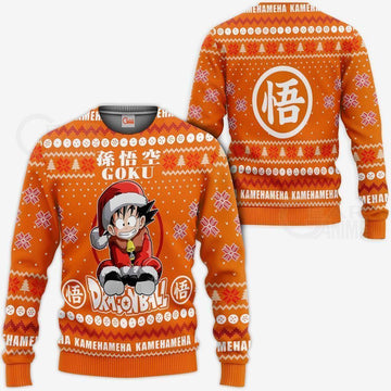 Goku Kid Ugly Christmas Sweater Anime Dragon Ball Xmas 1k128 Gifts ,dragon Ball Anime Xmas Christmas Gift Fan