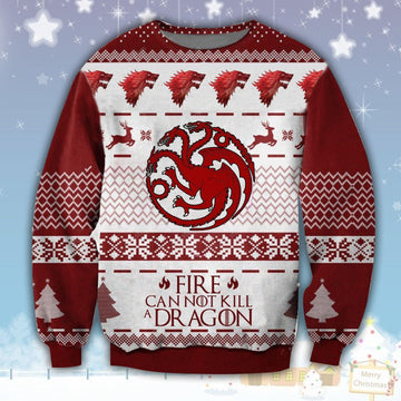 Game Of Thrones Fire Cannot Kill A Dragon Got Ugly Sweater, Christmas Gift, Game Of Thrones Fire Cannot Kill A Dragon Got Ugly Christmas Sweater