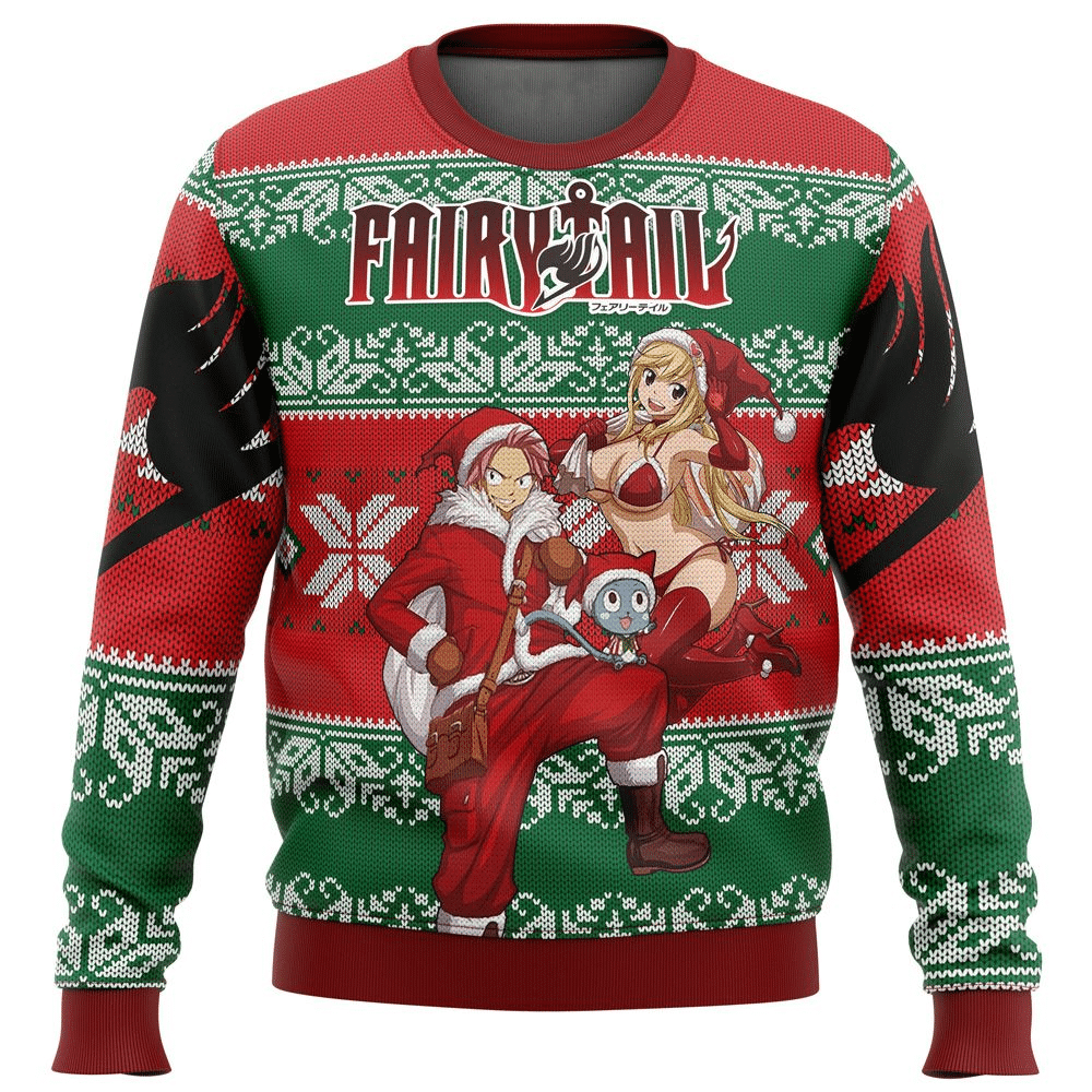 Fairy Tail Anime Christmas 1 Ugly Sweater Gifts, Fairy Tail Anime Gift Fan Ugly Sweater