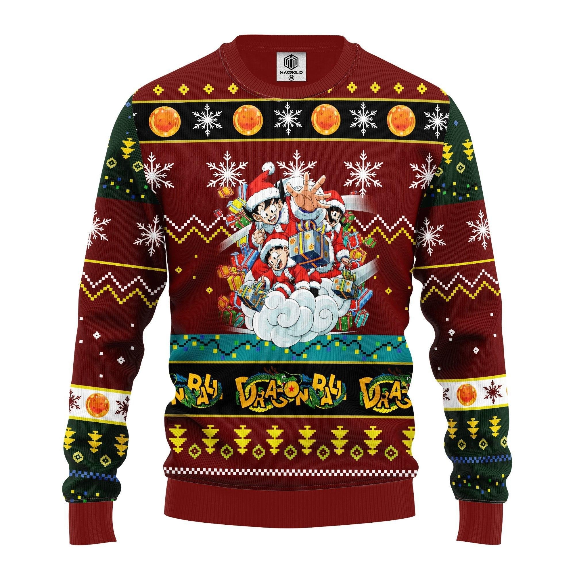 Dragon Ball Anime Merry Xmas Ugly Christmas Sweater 285