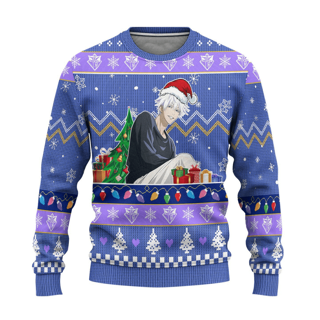 Jujutsu Kaisen Anime Satoru Gojo 12 Ugly Sweater Gifts, Jujutsu Kaisen Anime Gift Fan Ugly Sweater