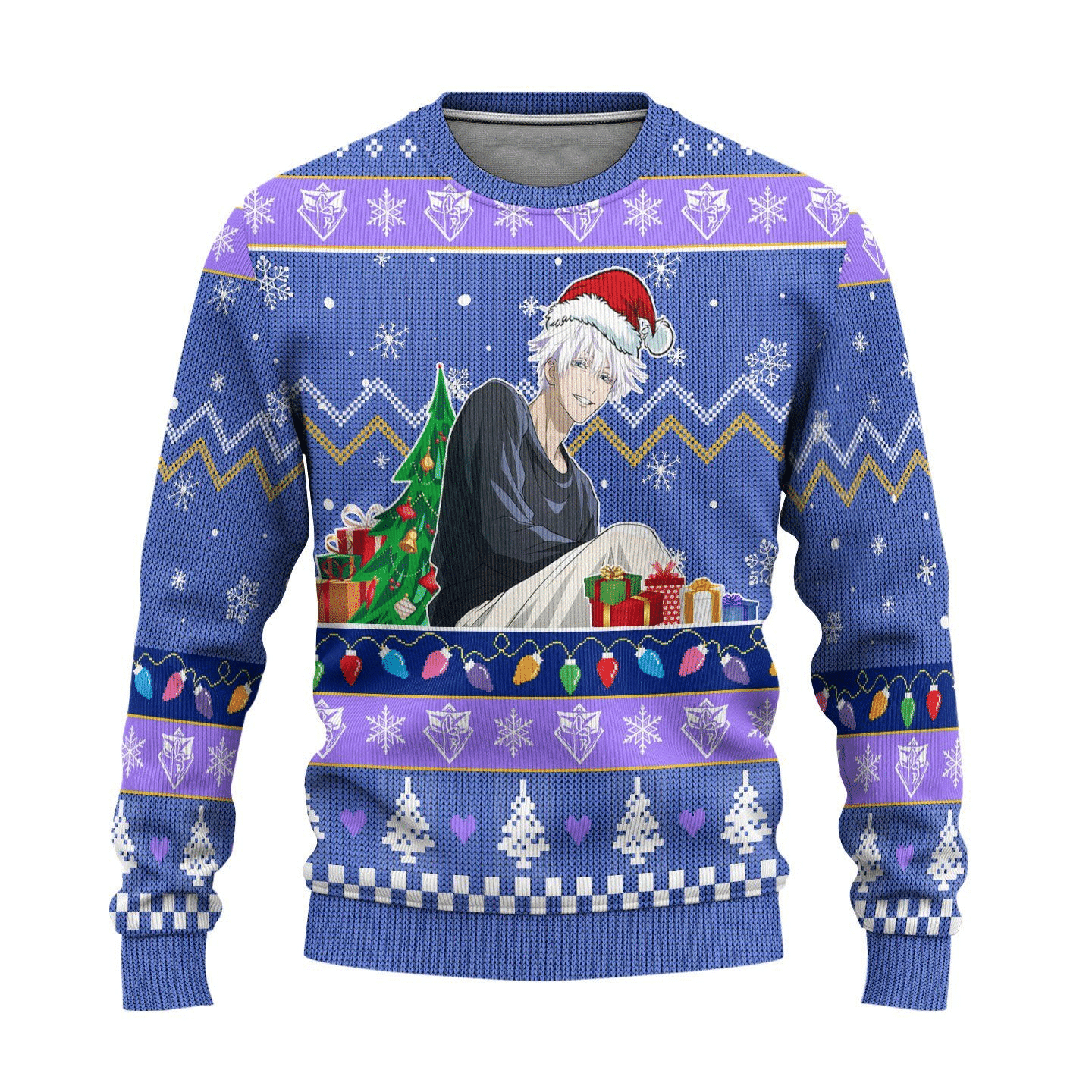 Jujutsu Kaisen Anime Satoru Gojo 12 Ugly Sweater Gifts, Jujutsu Kaisen Anime Gift Fan Ugly Sweater
