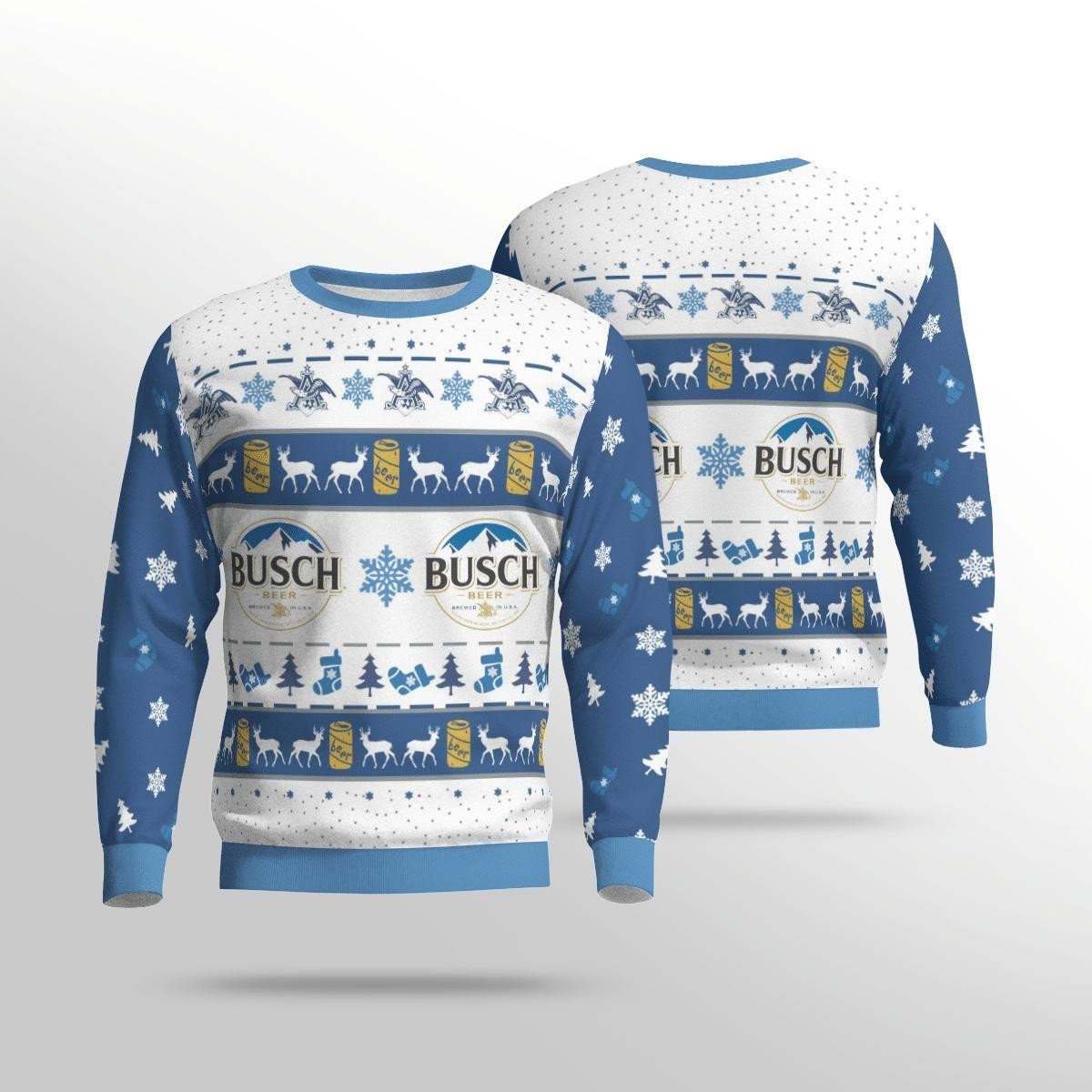 Busch Light Beer Ugly Sweater, Christmas Gift, Busch Light Beer Ugly Christmas Sweater