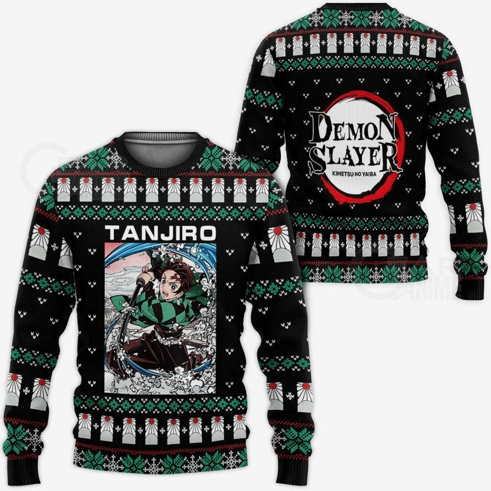 Demon Slayer Kimetsu No Yaiba Anime Kamado Tanjiro 20 Ugly Sweater, Demon Slayer Anime Gift Fan Ugly Sweater
