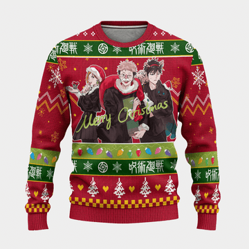 Jujutsu Kaisen Anime Christmas 13 Ugly Sweater Gifts, Jujutsu Kaisen Anime Gift Fan Ugly Sweater