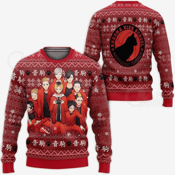 Haikyuu Anime Nekoma High 12 Ugly Sweater Gifts, Haikyuu Anime Gift Fan Ugly Sweater
