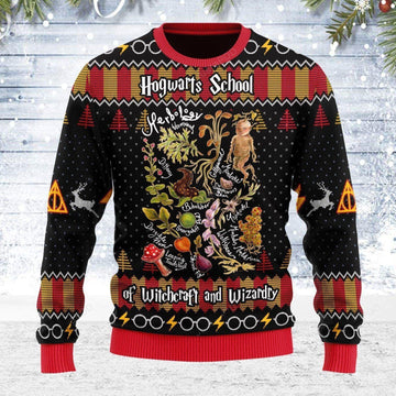 Herbology Harry Potter Hogwarts School Of Witchcraft And Wizardry Ugly Sweater, Harry Poter Christmas Sweater, Harry Poter Shirt