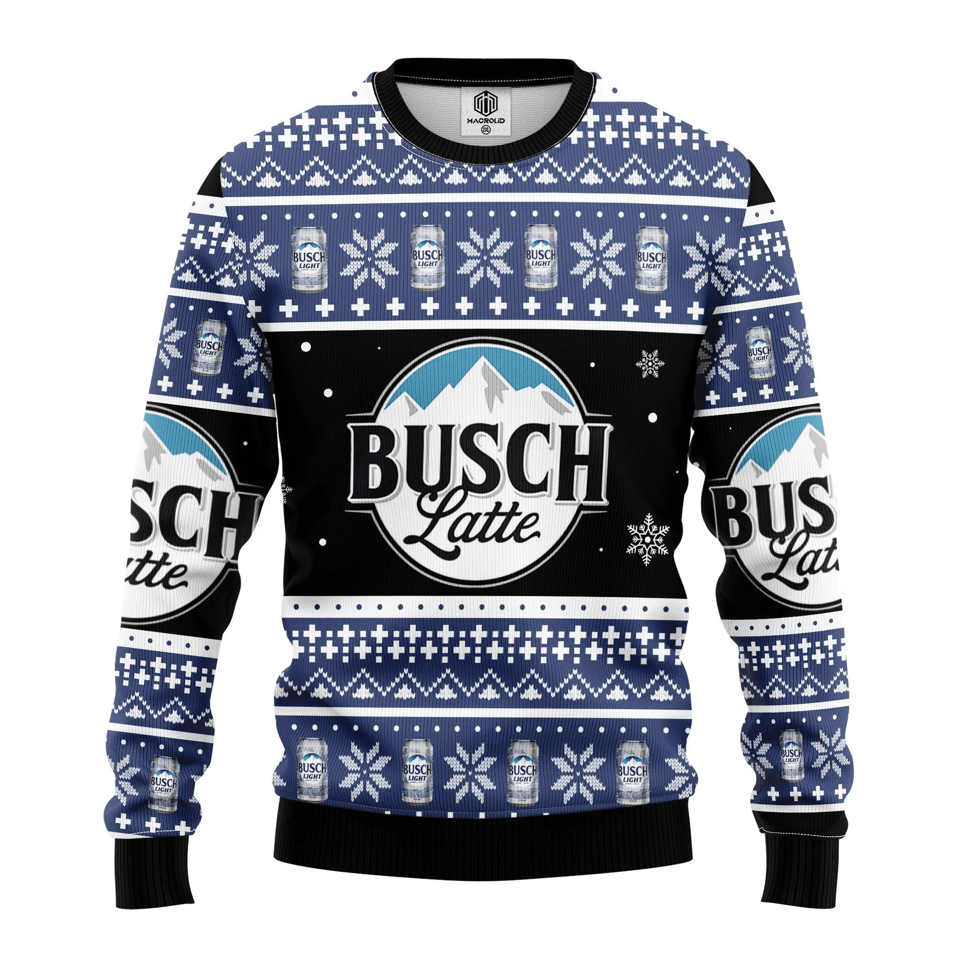 Drink Lover Merry Xmas Gifts, Busch Latte Ugly Christmas Sweater 312