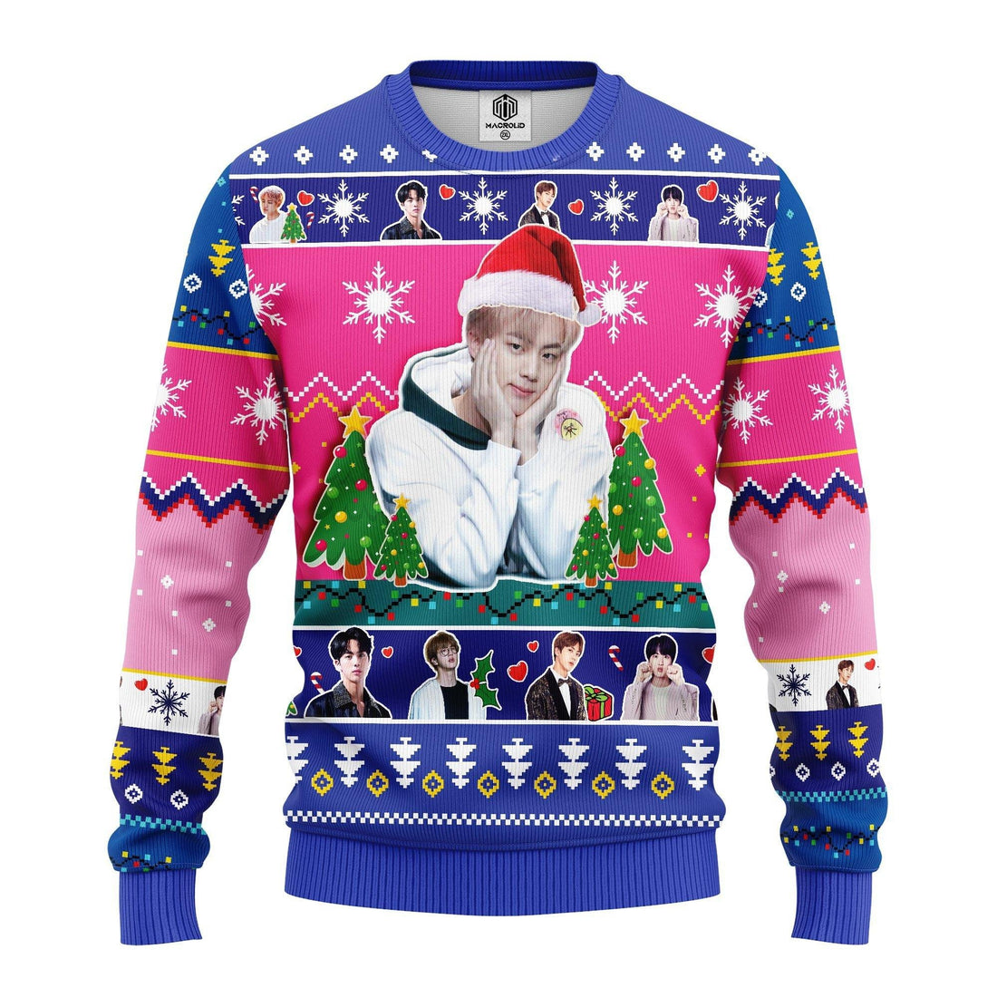 Merry Xmas Bts Band Gifts, Jin Bts Ugly Christmas Sweater 253